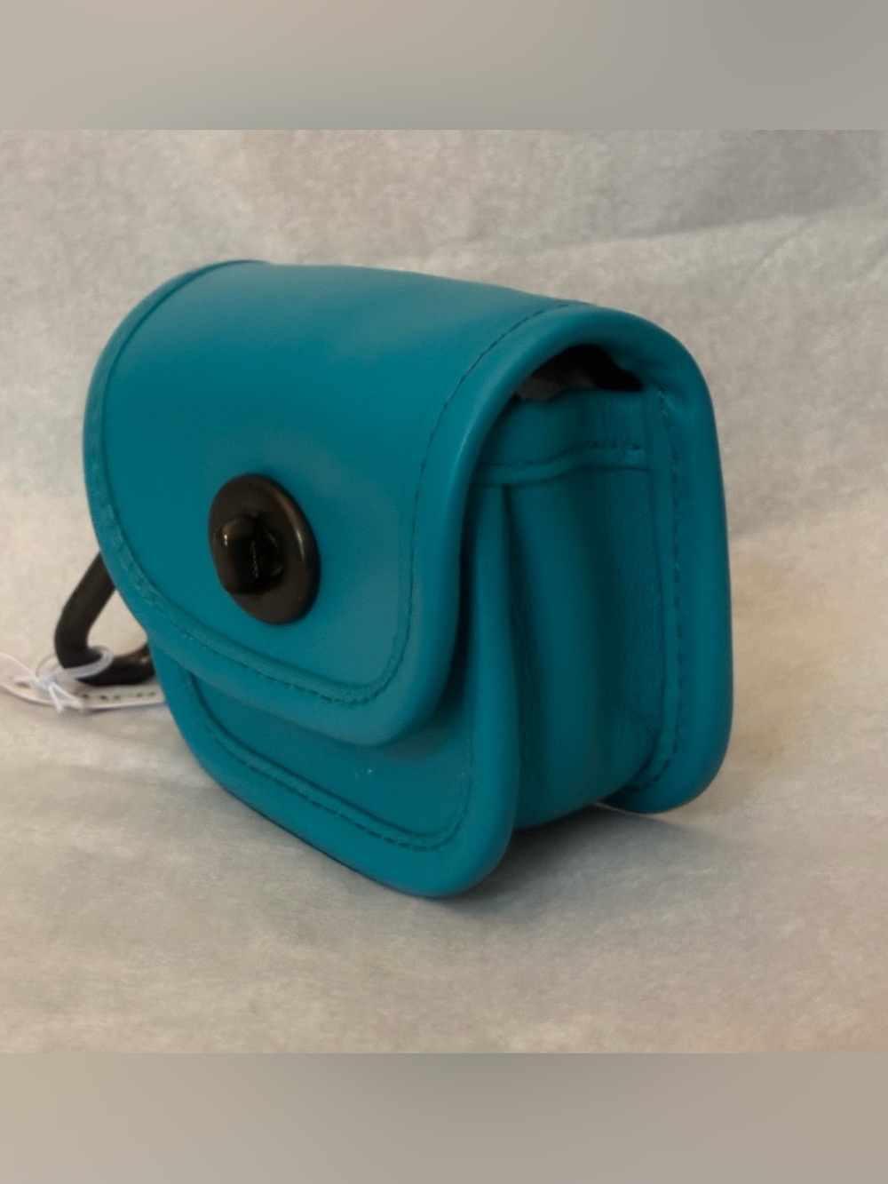 Coach Heritage Turnlock Blue/Turquoise Bag Charm / Mini Card Case # C3163 NWT - Picture 5 of 11